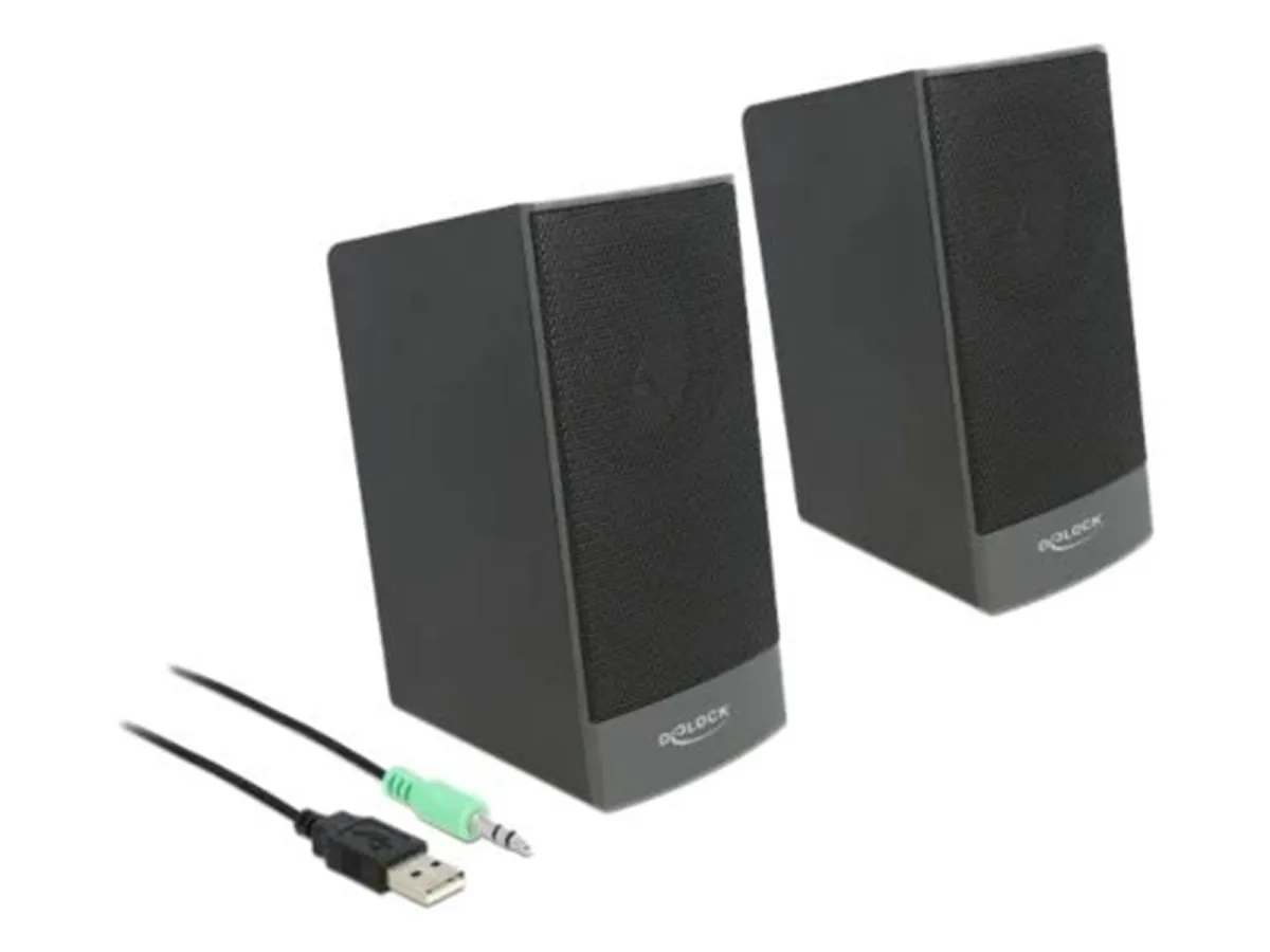 DeLOCK Speakers - for PC - Schwarz