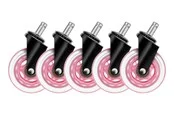 Deltaco 3" Universal Rubber Caster - Rosa