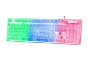 Deltaco DK250 Transparent Gaming Keyboard - Gaming Tastaturen - Nordisch - Transparent