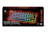 Deltaco DK475 Mechanical 60% Keyboard Pudding Keycaps Ho - Gaming Tastaturen - Schwarz