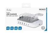 Deltaco DPS-0203 charging station - 4 x USB 2 x USB-C - 50 Watt