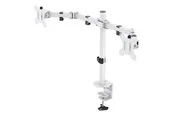 Deltaco Dual Monitor Desk Mount for 13"-32" screens - Weiß