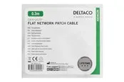 Deltaco patch cable - 30 cm - white - Weiß - 0.3 meter