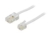 Deltaco phone cable - 3 m - white - Weiß - 3 meter