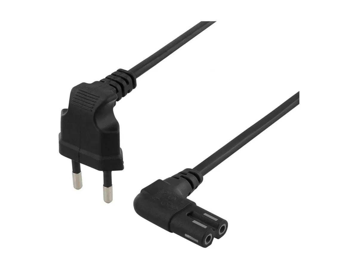Deltaco - power cable - Europlug to power IEC 60320 C7 - 5 m