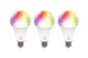 Deltaco Smart - LED light bulb - shape: A60 - E27 - 9 W - RGB/warm white/cold white light - 2700-6500 K - white (pack of 3)