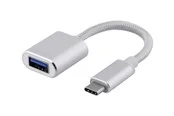 Deltaco - USB-C adapter - 24 pin USB-C to USB Type A - 10 cm