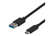 Deltaco - USB-C adapter - 24 pin USB-C to USB Type A - 25 cm