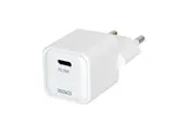 Deltaco USB-C mini wall charger 1x USB-C PD 20 W white