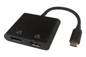 Deltaco USB-C MST HUB 2x 4K/60Hz HDMI x 2 black 0.1m USB-Hubs - 4 - Schwarz