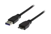 Deltaco USB3-010S - USB cable - Micro-USB Type B to USB Type A - 1 m