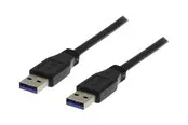 Deltaco USB3-210 - USB cable - USB Type A to USB Type A - 1 m
