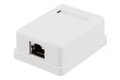 Deltaco VR-216 Shielded network socket Surface FTP 1xRJ45 Cat6 white