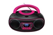 DENVER TDB-212P - Pink – DAB+ Boombox with Bluetooth & CD Player - Pink