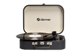 DENVER VPL-130DGR Retro designed suitcase turntable with PC recording via USB - Plattenspieler Schwarz