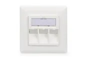 DIGITUS 3-Port Faceplate for Keystones