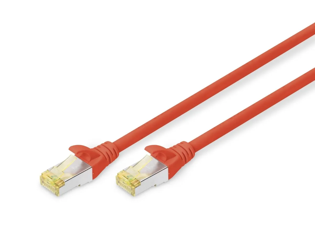 DIGITUS CAT 6A S-FTP - 0.25m - Rot - 0.25 meter