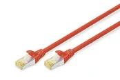 DIGITUS CAT 6A S-FTP Cable - 0.5m - Rot - 0.5 meter