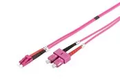 DIGITUS Fiber Optic Multimode Patch Cord OM4 LC / SC - 5m - Rosa - 5 meter