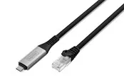 DIGITUS USB-C 3.2 Gen1 to RJ45 Adapter - 3m - Schwarz - 3 meter