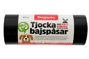 Dogman Dicke Kotbeutel mit Bindehenkeln Schwarz (50er-Pack)