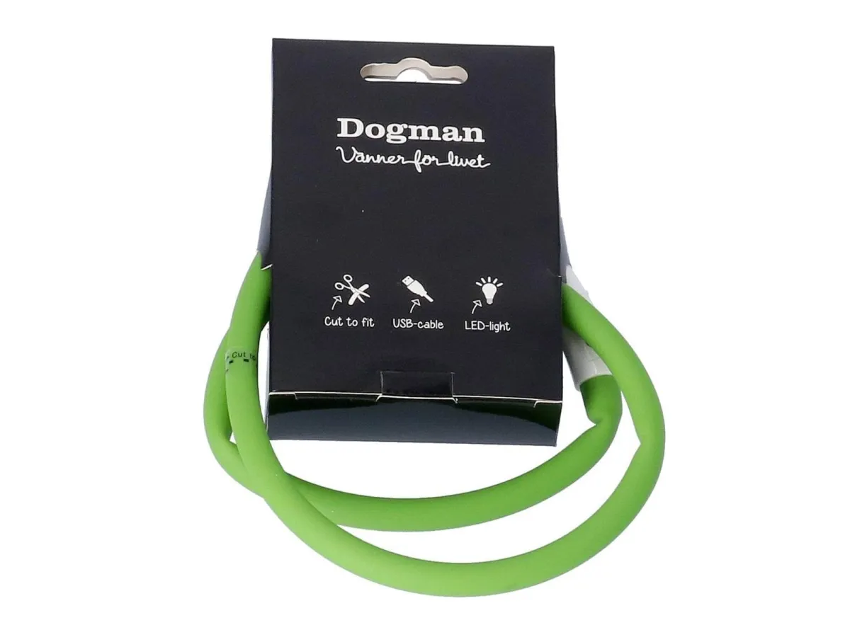 Dogman Flashing LED Collar Green