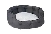 Dogman Pet Bed Classy Memory Foam Oval Grey Large 74x70x32cm