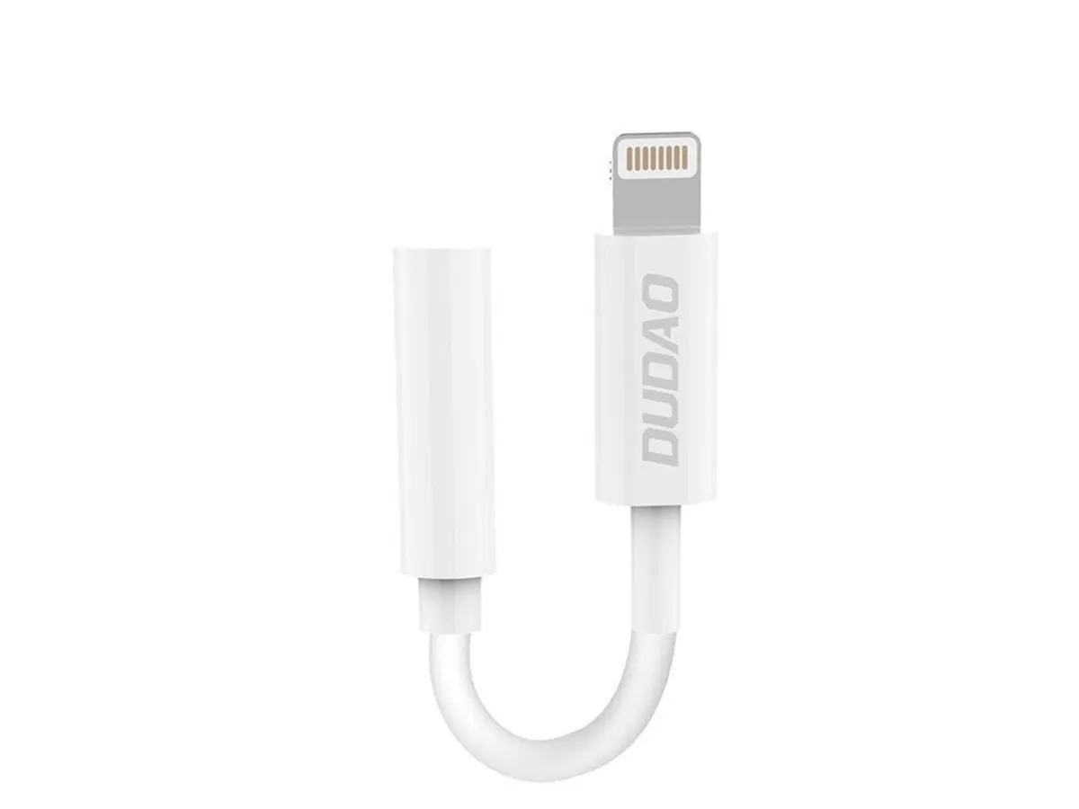 Dudao audio adapter headphone adapter from Lightning to 3.5 mm mini jack white (L16i white)