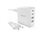 Dudao GaN 100W fast wall charger 2 x USB-C / 2 x USB A100EU - white