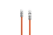 Dudao L24CL USB-C - Lightning angled cable with 180° rotation 30W 1m - orange