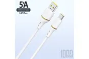 Dudao L25T USB-A - USB-C Silicone Cable 5A 1m - White