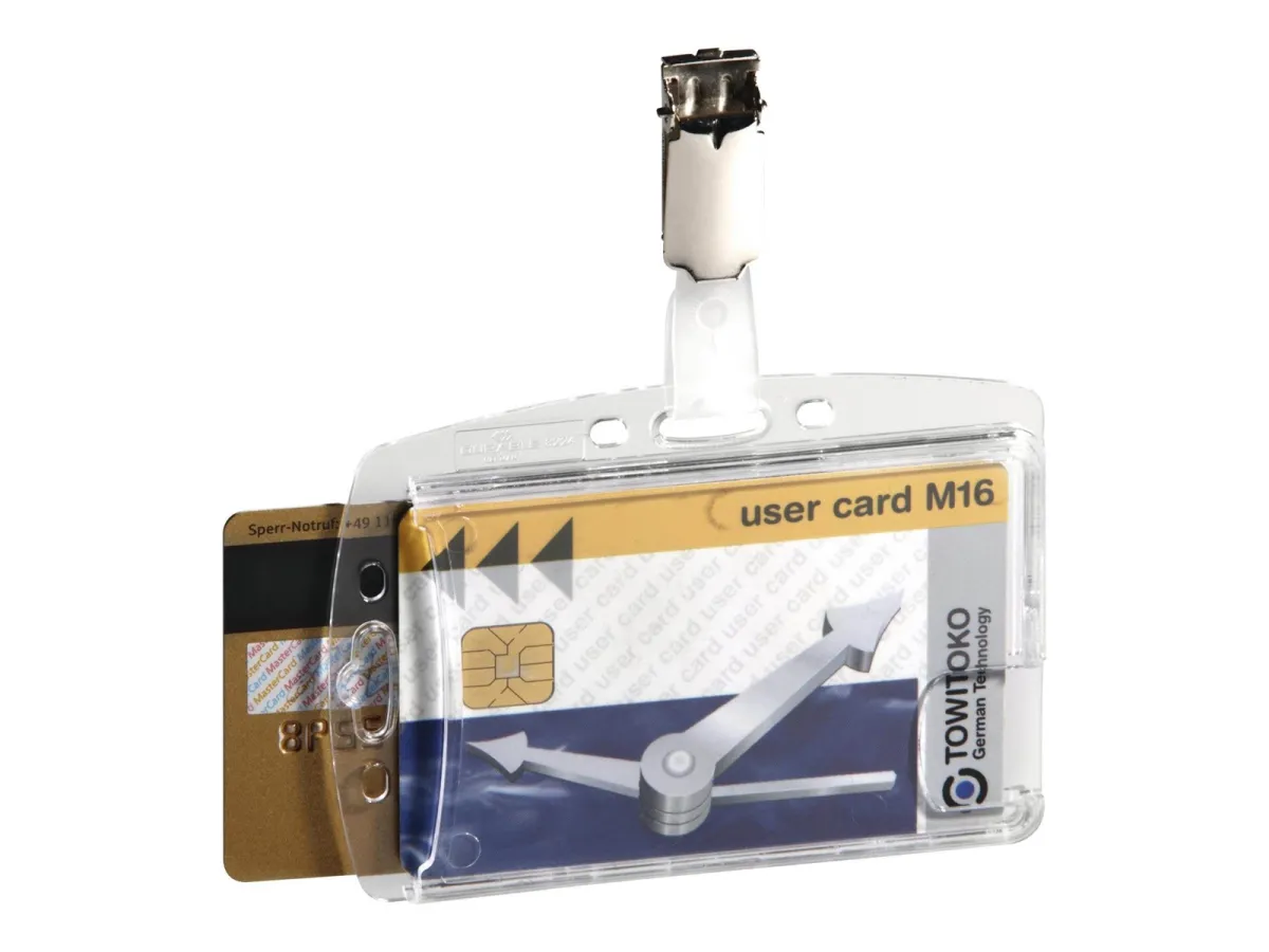 DURABLE Hartbox f 2 Ausweiskarten jit Clip 25er Pc