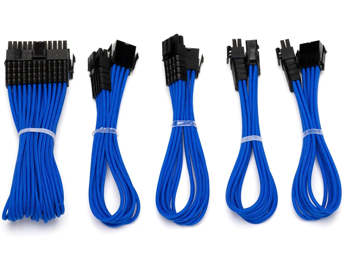 DUTZO Sleeved Power Extention Cable Kit (v2) - Blau