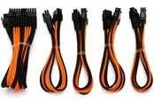 DUTZO Sleeved Power Extention Cable Kit (v2) - Schwarz / Orange