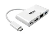 Eaton Series USB C to HDMI Multiport Video Adapter Converter w/ USB-A Hub USB-C PD Charging Gigabit Ethernet Port Thunderbolt 3 Compatible USB Type C to HDMI USB Type-C