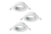 EGLO AGULO 1 EINGEBAUT. SET Ø85 3XGU10 WEISS