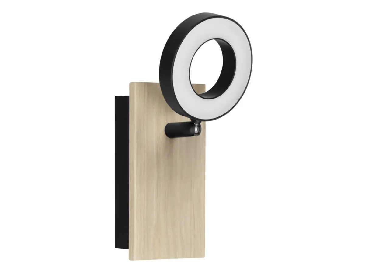 EGLO RIELVES SCHEINWERFER HOLZ/SCHWARZ/WEISS FSC