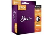 ELIXIR Acoustic Phosphor Bronze Nanoweb Light 12-53 - 3 Pack