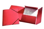Esselte 3-Flap Folder Elastic Cardboard A4 Red