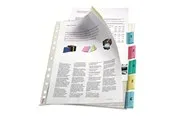 Esselte - L-shaped folder - 6 parts - for A4 Maxi - capacity: 30 sheets - tabbed - clear glass