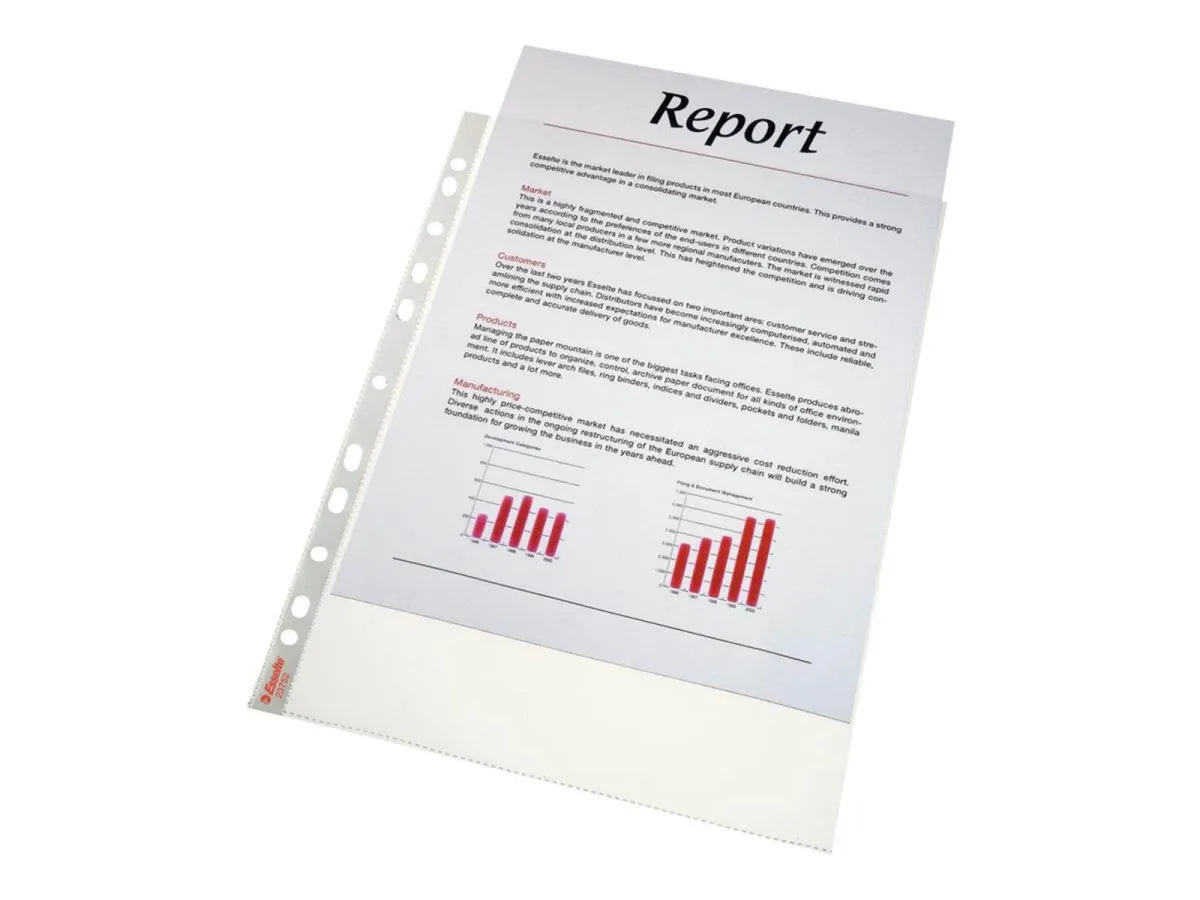 Esselte Lomme 55my PP prµget A4 T+ (100)