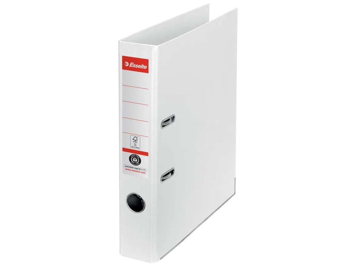 Esselte No. 1 Ordner, 100% Recycling-Karton, Weiß
