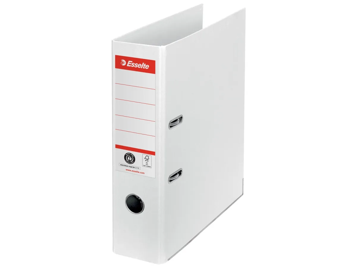 Esselte No. 1 Ordner, 100% Recycling-Karton, Weiß