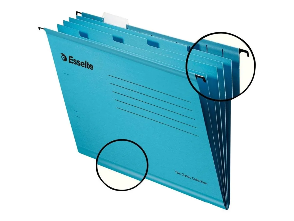 Esselte Pendaflex - hanging file - for A4 - tabbed - blue