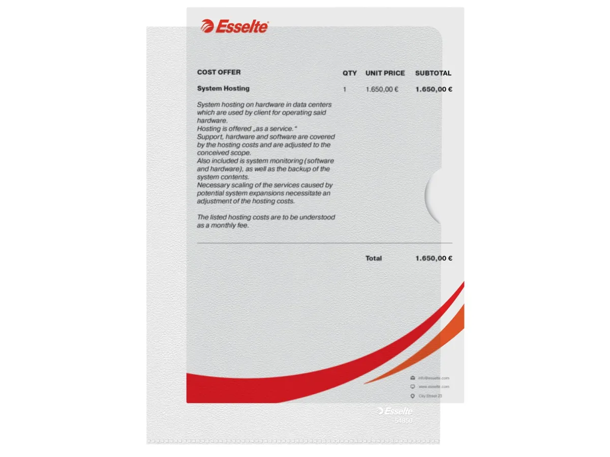 Esselte Sichthülle Standard Plus A5