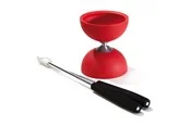 Eureka - Rubber Diabolo with Aluminum Sticks - Red