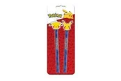 Euromic POKÉMON 2-pack pencils w/2 eraser toppers - triangular pencils unsharpened each with eraser topper packed on blistercard w/eurohole CE & 0-3 years pictogram