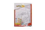Euromic POKÉMON Colouring set with colouring sheets and 6 pre-sharpened colouring pencils packed in polybag with header card