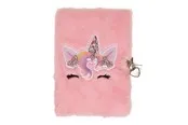 Euromic UNICORN GEMS Diary w/lock PLUSH cover w/topcard