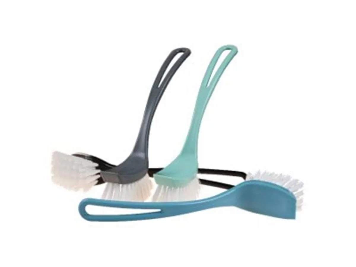 F-Line Dishwashing brush with scraping edge and nylon bristles
